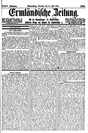 Ermländische Zeitung vom 16.07.1905