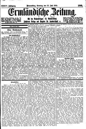 Ermländische Zeitung vom 23.07.1905