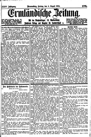 Ermländische Zeitung vom 04.08.1905