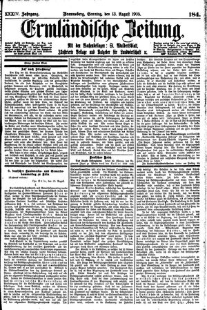 Ermländische Zeitung vom 13.08.1905