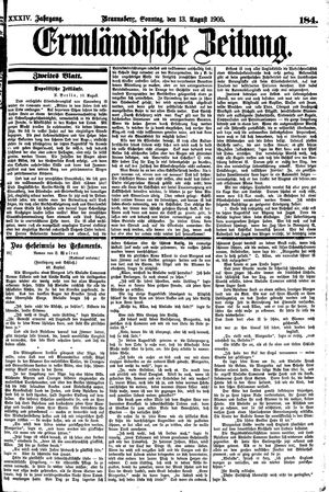 Ermländische Zeitung vom 13.08.1905