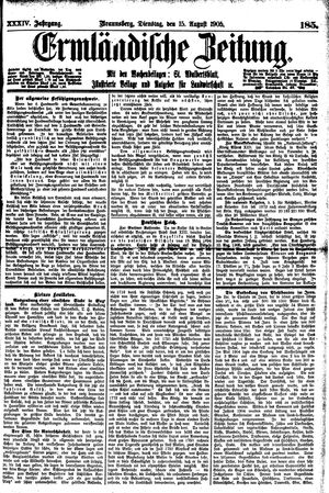 Ermländische Zeitung on Aug 15, 1905