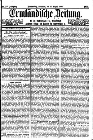 Ermländische Zeitung vom 16.08.1905