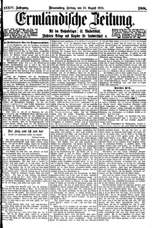Ermländische Zeitung vom 18.08.1905