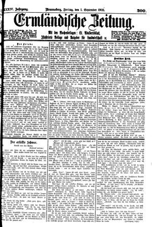 Ermländische Zeitung vom 01.09.1905