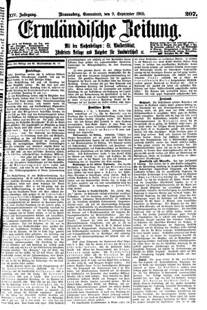 Ermländische Zeitung on Sep 9, 1905