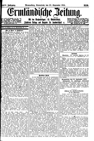 Ermländische Zeitung vom 23.09.1905