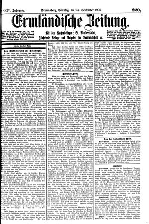 Ermländische Zeitung vom 24.09.1905