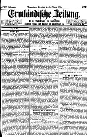 Ermländische Zeitung vom 03.10.1905