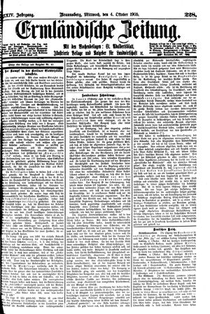 Ermländische Zeitung vom 04.10.1905