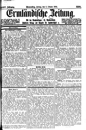 Ermländische Zeitung on Oct 6, 1905