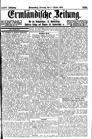 Ermländische Zeitung vom 08.10.1905