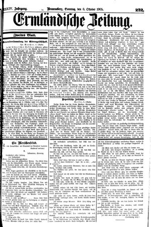 Ermländische Zeitung vom 08.10.1905