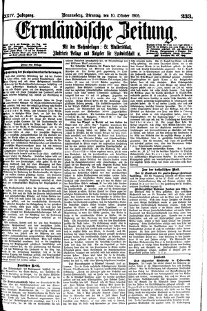 Ermländische Zeitung vom 10.10.1905