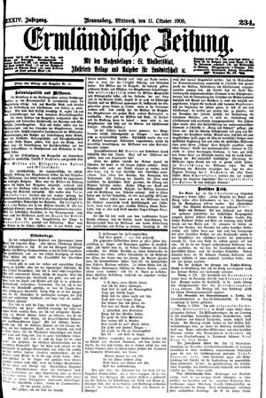 Ermländische Zeitung on Oct 11, 1905