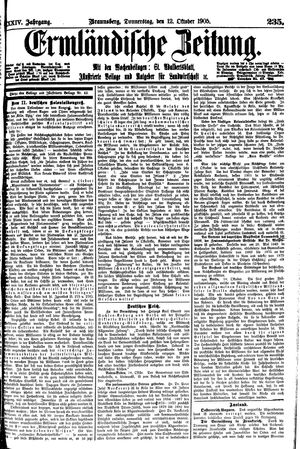 Ermländische Zeitung vom 12.10.1905