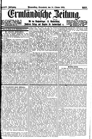Ermländische Zeitung vom 14.10.1905