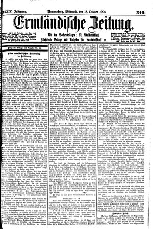 Ermländische Zeitung on Oct 18, 1905
