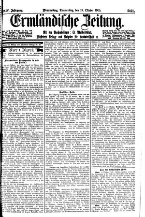 Ermländische Zeitung vom 19.10.1905