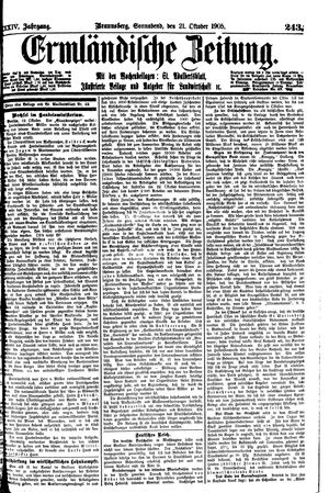 Ermländische Zeitung vom 21.10.1905