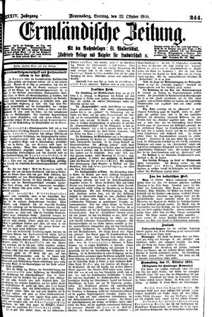 Ermländische Zeitung vom 22.10.1905