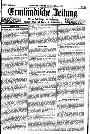 Ermländische Zeitung vom 24.10.1905
