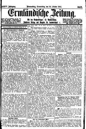 Ermländische Zeitung vom 26.10.1905