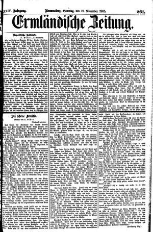 Ermländische Zeitung vom 12.11.1905