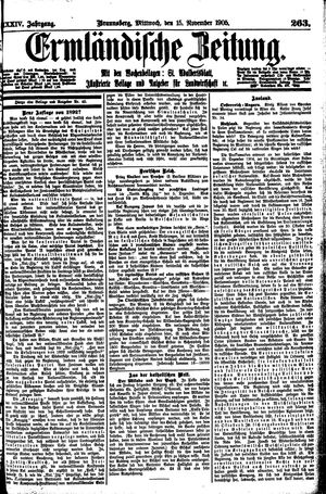 Ermländische Zeitung vom 15.11.1905