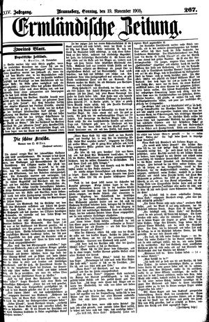 Ermländische Zeitung vom 19.11.1905