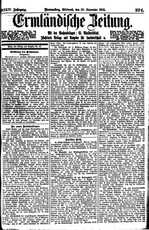 Ermländische Zeitung on Nov 29, 1905