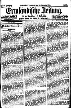 Ermländische Zeitung on Nov 30, 1905