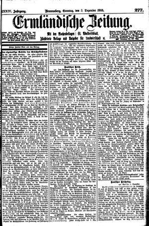 Ermländische Zeitung vom 03.12.1905