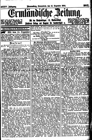 Ermländische Zeitung vom 16.12.1905