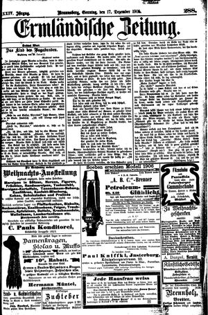 Ermländische Zeitung on Dec 17, 1905