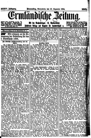 Ermländische Zeitung vom 23.12.1905
