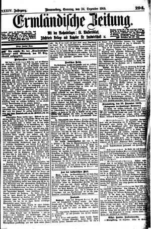Ermländische Zeitung vom 24.12.1905