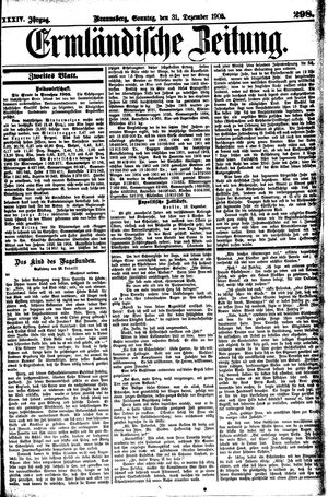 Ermländische Zeitung vom 31.12.1905