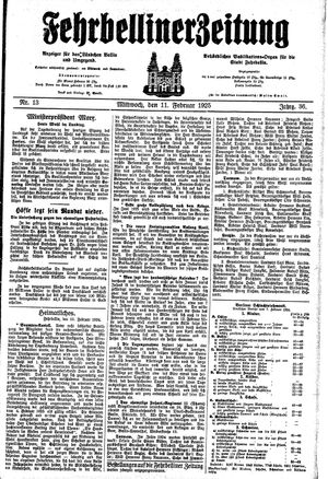 Fehrbelliner Zeitung on Feb 11, 1925