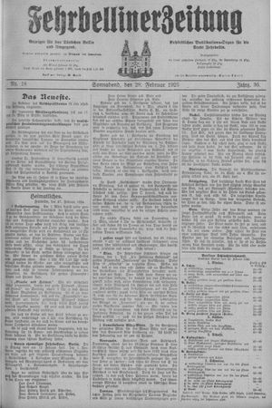 Fehrbelliner Zeitung on Feb 28, 1925
