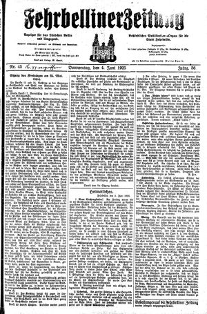 Fehrbelliner Zeitung vom 04.06.1925