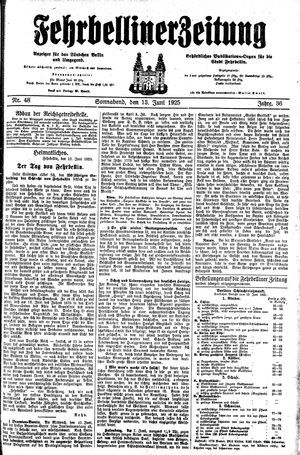 Fehrbelliner Zeitung vom 13.06.1925