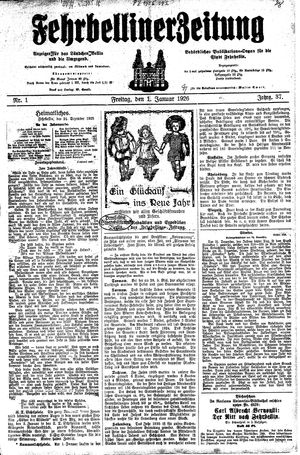 Fehrbelliner Zeitung vom 01.01.1926