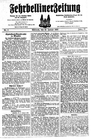 Fehrbelliner Zeitung on Jan 20, 1926