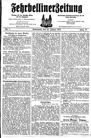 Fehrbelliner Zeitung on Jan 23, 1926