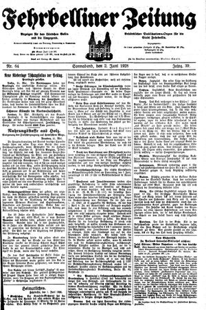 Fehrbelliner Zeitung vom 02.06.1928