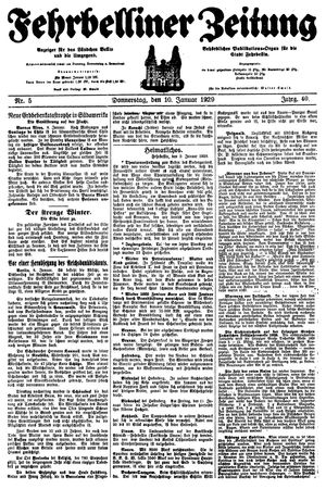 Fehrbelliner Zeitung vom 10.01.1929