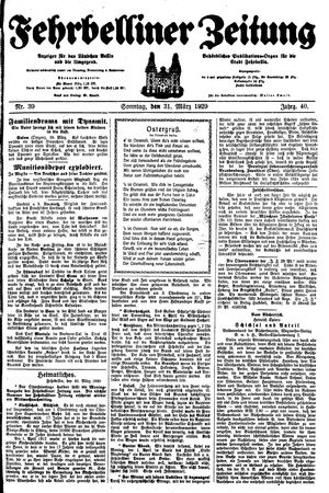 Fehrbelliner Zeitung vom 31.03.1929
