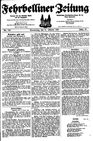 Fehrbelliner Zeitung on Oct 31, 1929