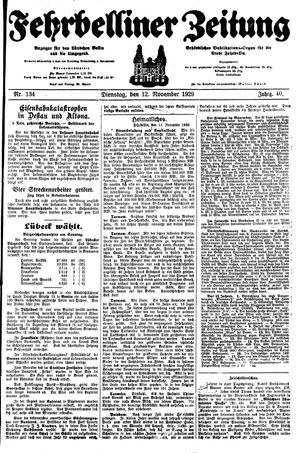 Fehrbelliner Zeitung vom 12.11.1929